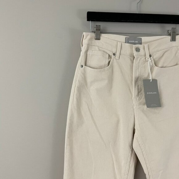 Everlane The Baby Cord Cheeky Straight Leg Pants in Cream Size 28 NWT - Picture 5 of 7